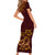 Hawaii Summer Couples Matching Outfits Combo Bodycon Dress And Hawaii Shirt Mix Polynesian Brown LT6 - Polynesian Pride