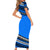 Polynesian Couples Matching Outfits Combo Bodycon Dress And Hawaii Shirt Simple Blue LT6 - Polynesian Pride