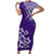 Hawaii Summer Couples Matching Outfits Combo Bodycon Dress And Hawaii Shirt Mix Polynesian Purple LT6 No Shirt - Polynesian Pride