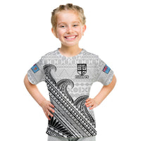 (Custom Text And Number) Fiji Sevens Rugby T Shirt KID Fijian 7s Tapa Polynesian Art LT14 Youth XL Size14 - Polynesian Pride