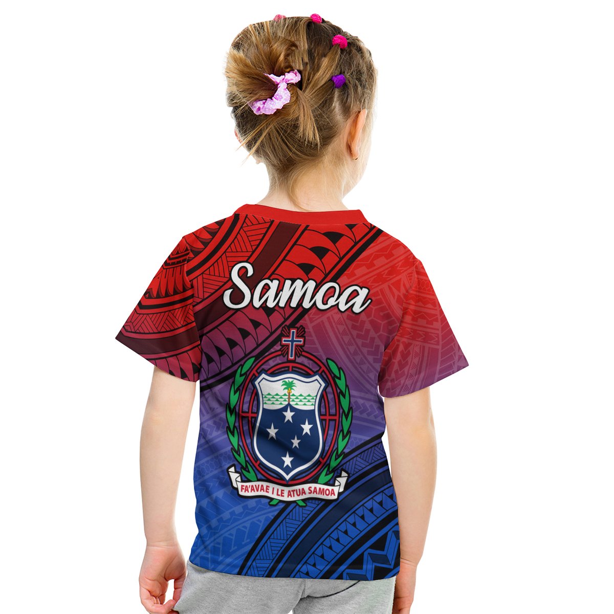 Custom Samoa T Shirt Style Gradient Sporty Original LT13 - Polynesian Pride