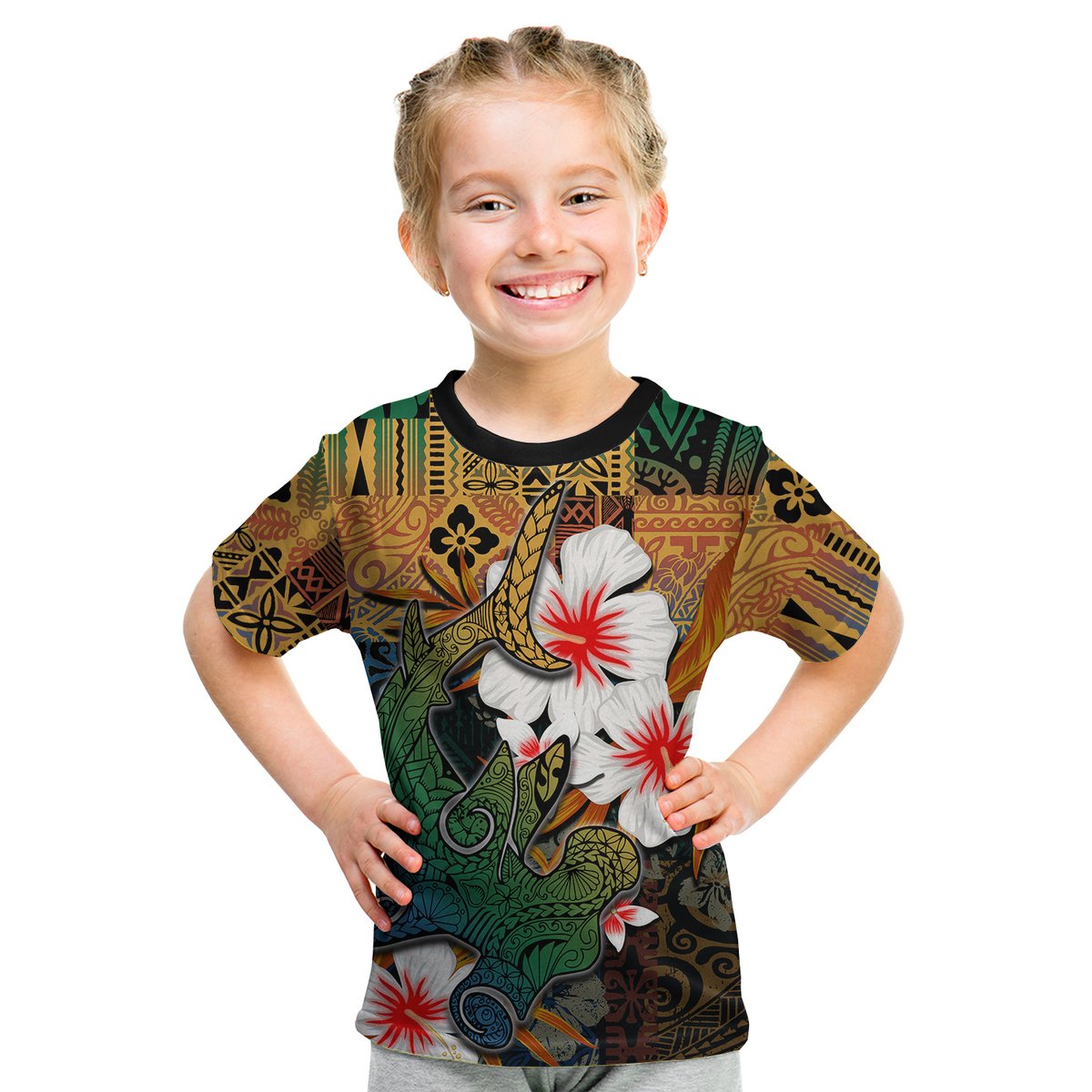 (Custom Personalised) Hammerhead Shark T Shirt Kid Hawaii Style LT6 Youth XL Size14 - Polynesian Pride