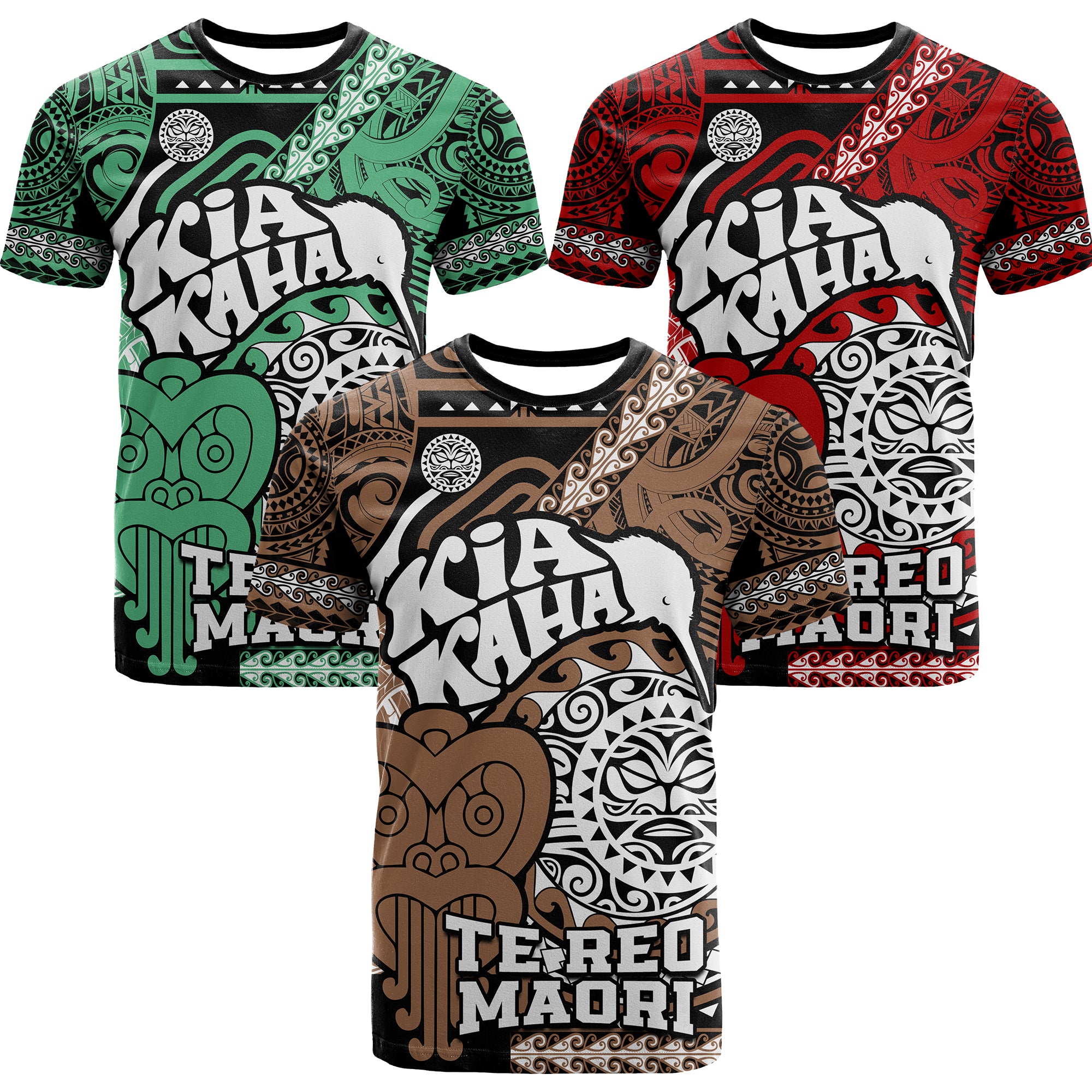 Personalised Te Reo Maori New Zealand T Shirt Kia Haka Maori Tribal Tattoo LT9 - Polynesian Pride