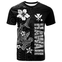 Custom Hawaii Hammerhead Shark Hibiscus Hawaii Pattern T Shirt LT2 - Polynesian Pride