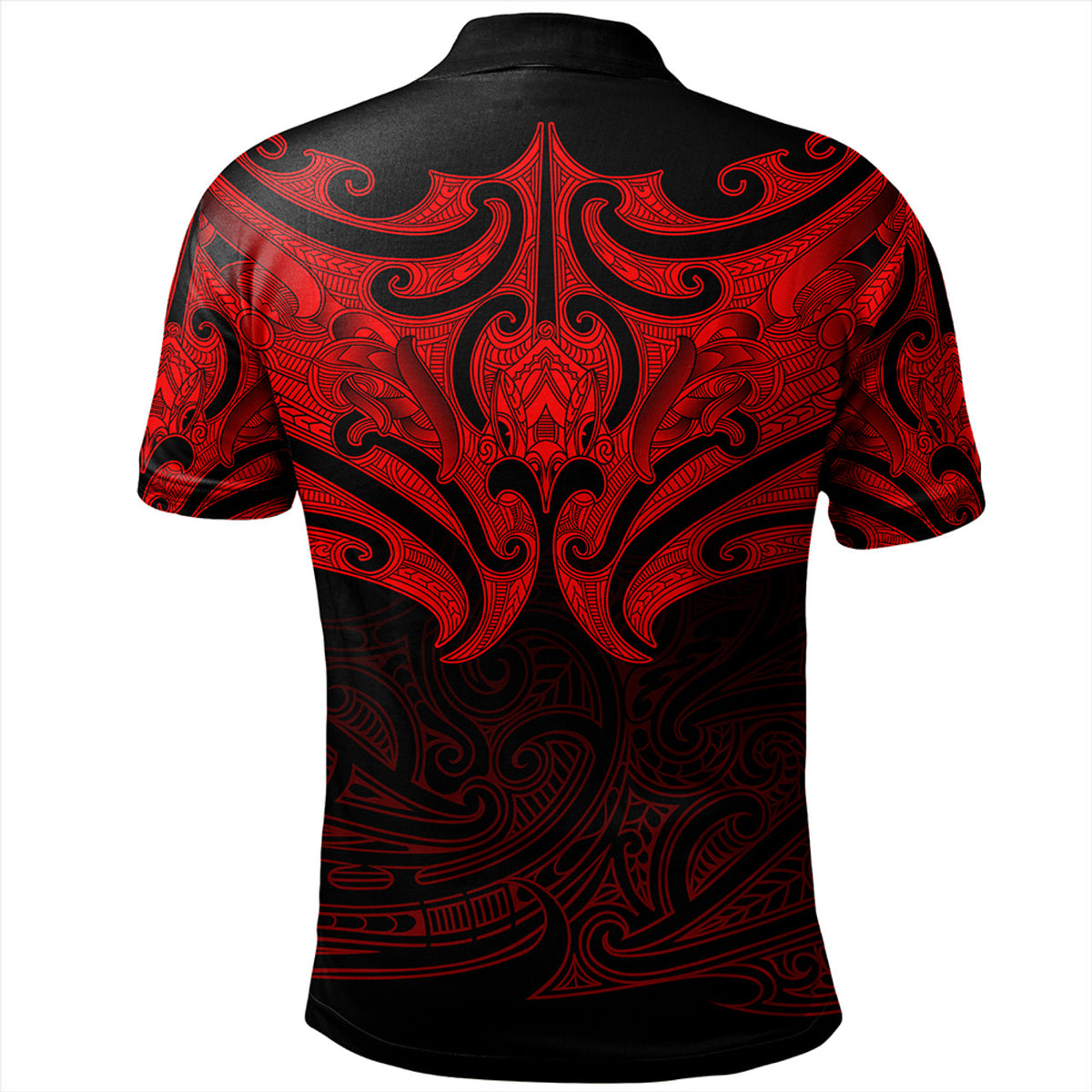 New Zealand Polo Shirt Maori Red Pattern