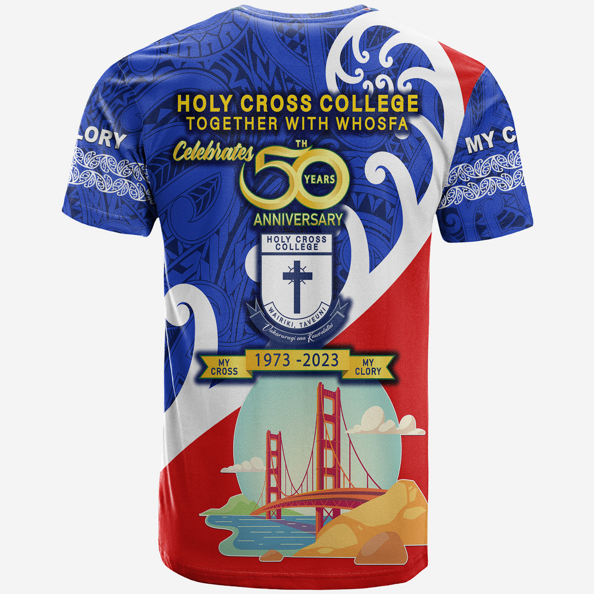 Whosfa Celebrates HCC Anniversary Fiji USA T Shirt Silver Fern Koru Vibes - Polynesian Pride