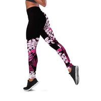 Akala Aloha Hawaii Lei Leggings Tropical Flowers Elegant Vibe LT14 Pink - Polynesian Pride