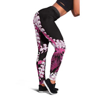 Akala Aloha Hawaii Lei Leggings Tropical Flowers Elegant Vibe LT14 - Polynesian Pride