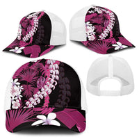 Akala Aloha Hawaii Lei Mesh Trucker Cap Tropical Flowers Elegant Vibe - Polynesian Pride