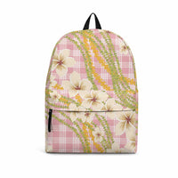 Akala Hamele Palaka Plumeria Backpack Puakenikeni and Maile Lei