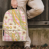 Akala Hamele Palaka Plumeria Backpack Puakenikeni and Maile Lei