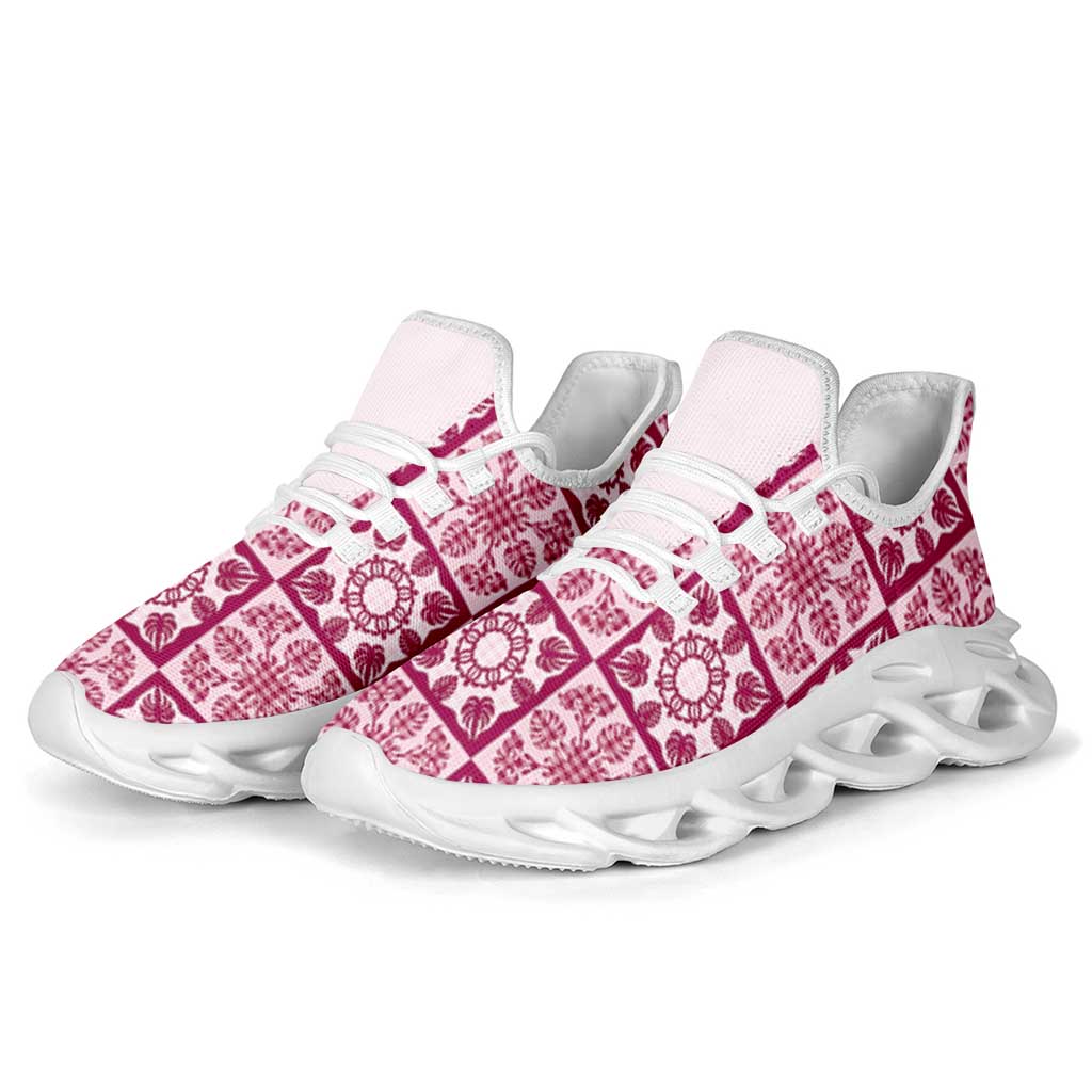 Akala Palaka Quilt Hawaii Clunky Sneakers Hawaiian Tropical Monstera Sea Turtle
