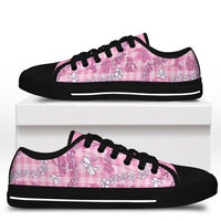 Alaka Aloha Hawaii Low Top Shoes Plumeria Lei With Palaka Motif LT14 - Polynesian Pride