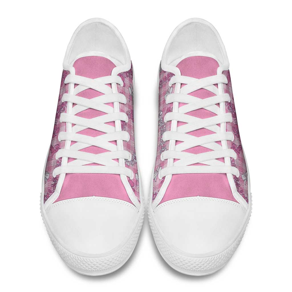 Alaka Aloha Hawaii Low Top Shoes Plumeria Lei With Palaka Motif LT14 - Polynesian Pride