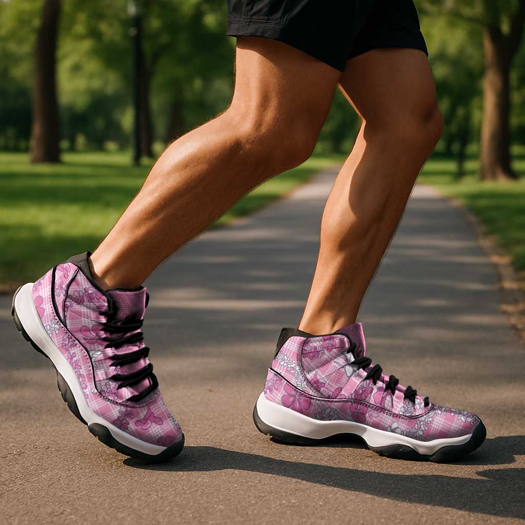 Alaka Aloha Hawaii Sneakers J11 Plumeria Lei With Palaka Motif - Polynesian Pride