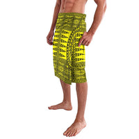 All Yellow Tonga Malo e lelei Lavalava Vintage Ngatu Tribal Pattern - Polynesian Pride