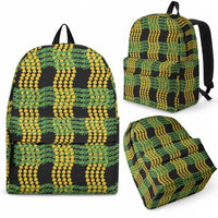 Aloha Hawaii Ilima Maile Lei Backpack Palaka Inspired Hawaiian-plaid Black LT14 - Polynesian Pride