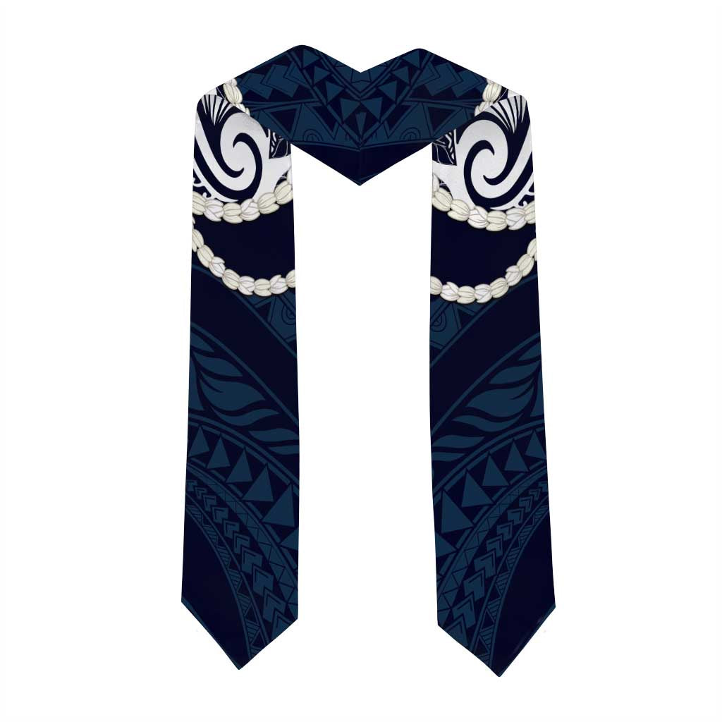 Aloha Hawaii Kalo Pikake Lei Graduation Stole Chest Tattoo Oxford Blue Hawaiian Pattern