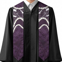 Aloha Hawaii Kalo Pikake Lei Graduation Stole Chest Tattoo Purple Hawaiian Pattern
