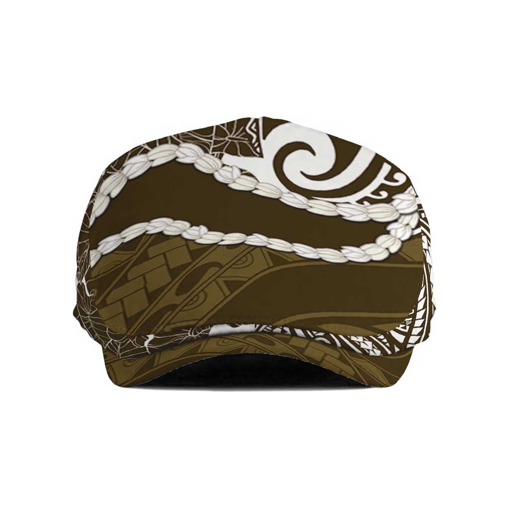 Aloha Hawaii Kalo Pikake Lei Jeff Hat Chest Tattoo Gold Hawaiian Pattern