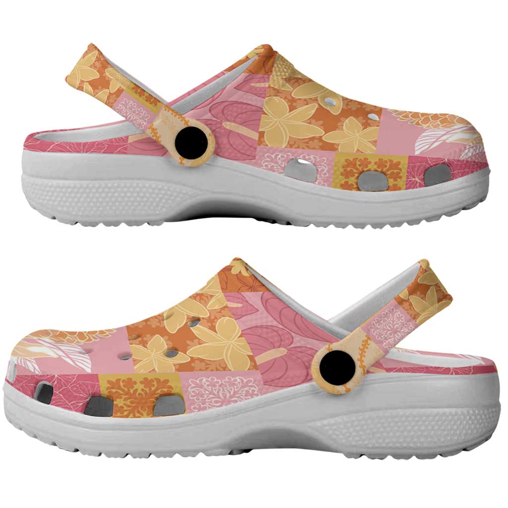 Aloha Hawaii Quilt Floral Patchwork Style Clogs Shoes LT14 - Polynesian Pride