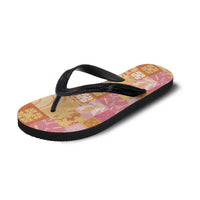 Aloha Hawaii Quilt Floral Patchwork Style Flip Flops LT14 - Polynesian Pride
