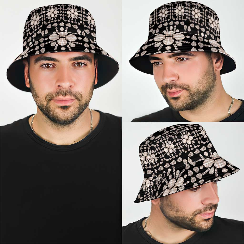 Aloha Hawaii Shell Quilt Bucket Hat Seamless Style - Polynesian Pride