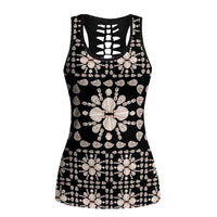 Aloha Hawaii Shell Quilt Hollow Tank Top Seamless Style - Polynesian Pride