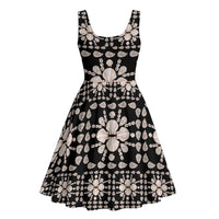 Aloha Hawaii Shell Quilt Midi Dress Seamless Style - Polynesian Pride