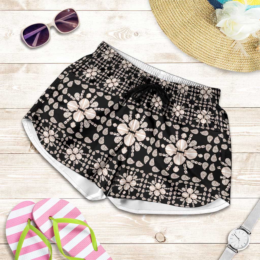 Aloha Hawaii Shell Quilt Shorts for Women Seamless Style - Polynesian Pride