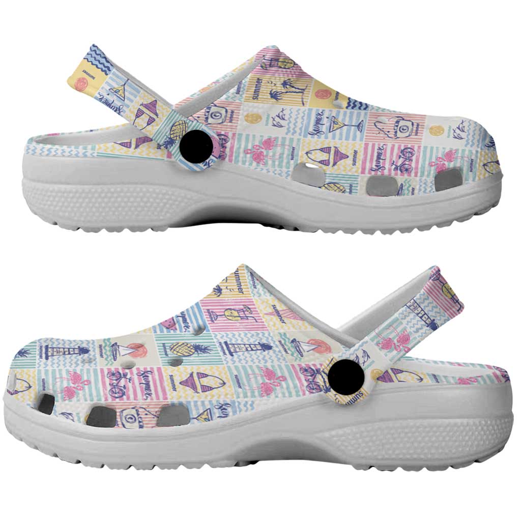 Aloha Summer Posters Grunge Textures Clogs Shoes