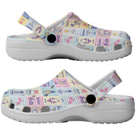 Aloha Summer Posters Grunge Textures Clogs Shoes