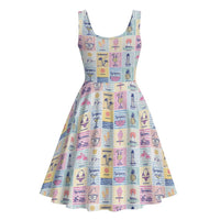 Aloha Summer Posters Grunge Textures Midi Dress
