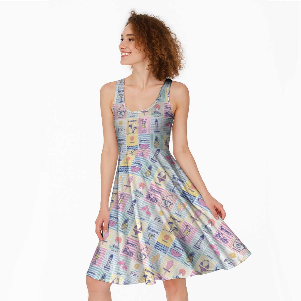 Aloha Summer Posters Grunge Textures Midi Dress