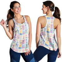 Aloha Summer Posters Grunge Textures Women Racerback Tank
