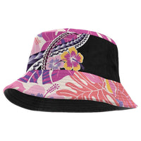 Aloha Vintage Hibiscus Lei Seamless Pattern Bucket Hat - Polynesian Pride