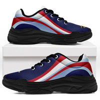 American Samoa Chunky Sneakers Flag-Inspired Curve Style LT05 Navy - Polynesian Pride