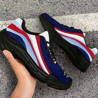 American Samoa Chunky Sneakers Flag-Inspired Curve Style LT05 - Polynesian Pride
