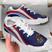 American Samoa Chunky Sneakers Flag-Inspired Curve Style LT05 - Polynesian Pride
