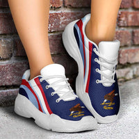 American Samoa Chunky Sneakers Flag-Inspired Curve Style LT05 - Polynesian Pride