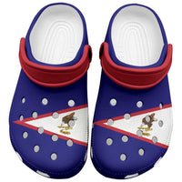 American Samoa Clogs Shoes Heritage Palette Flag-Inspired LT01 Blue - Polynesian Pride