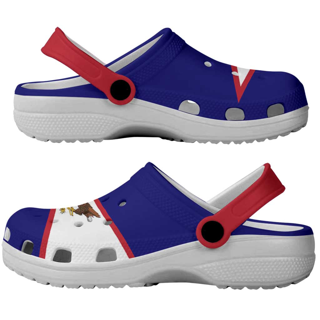 American Samoa Clogs Shoes Heritage Palette Flag-Inspired LT01 - Polynesian Pride