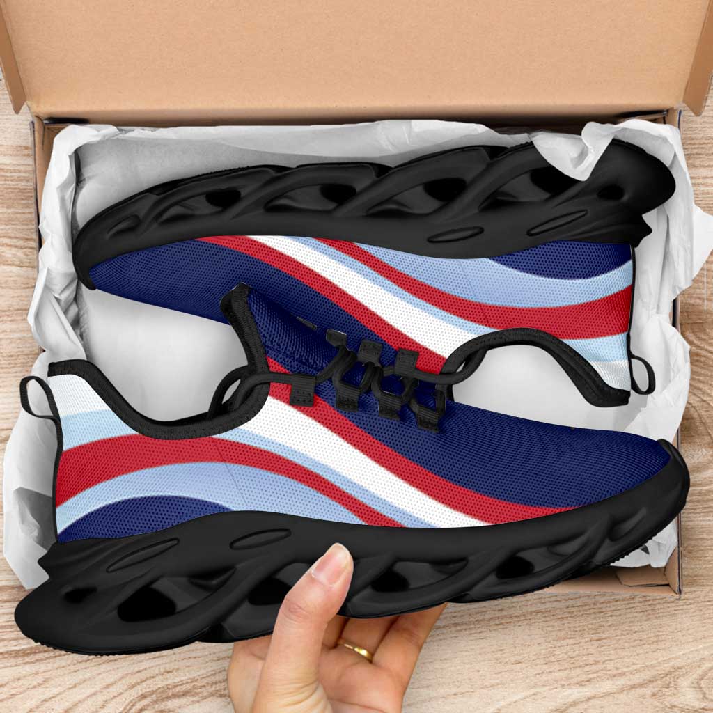 American Samoa Clunky Sneakers Flag-Inspired Curve Style LT05 - Polynesian Pride
