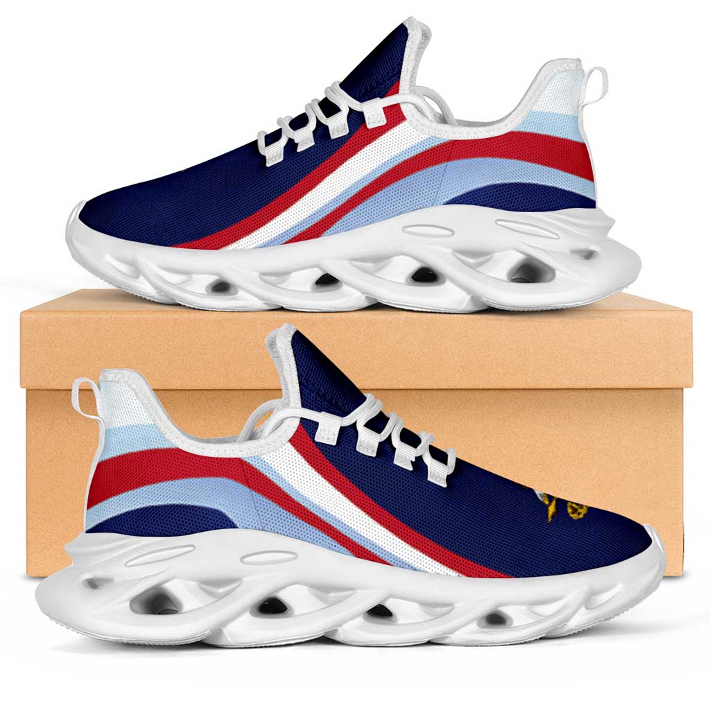 American Samoa Clunky Sneakers Flag-Inspired Curve Style LT05 Navy - Polynesian Pride