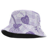 Anthurium Pikake Ti Leaf Palaka Bucket Hat Purple Version LT01 One Size Purple - Polynesian Pride