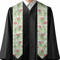 Anthurium Pikake Ti Leaf Palaka Graduation Stole Green Version LT01 - Polynesian Pride