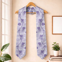 Anthurium Pikake Ti Leaf Palaka Graduation Stole Purple Version LT01 One Size Purple - Polynesian Pride