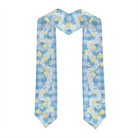 Anthurium Plumeria Lei Pastel Graduation Stole Blue Hawaiian Splendid Palaka LT01 - Polynesian Pride