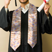 Anthurium Plumeria Lei Pastel Graduation Stole Orange Hawaiian Splendid Palaka LT01 - Polynesian Pride