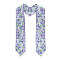 Anthurium Plumeria Lei Pastel Graduation Stole Purple Hawaiian Splendid Palaka LT01 - Polynesian Pride